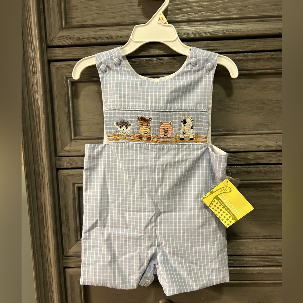 •Zuccini•NWT•Smocked•Farm Animals•12 months•